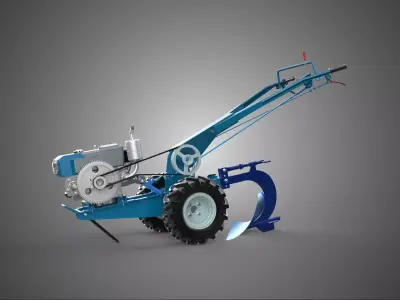 ATTACHED SINGLE FURROW PLOW BLADE MOULD MOLD BOARD HAND TRACTOR 3D model
