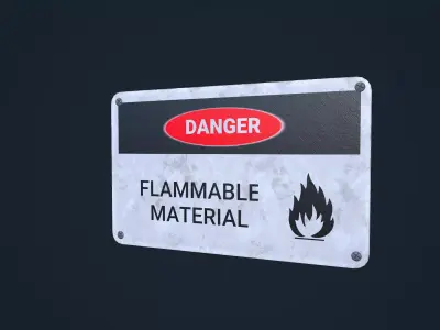 Danger Sign Low-poly 3D model purchase