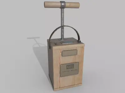 TNT Detonator Low-poly 3D model