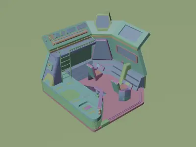 Spaceship Bridge  3D model
