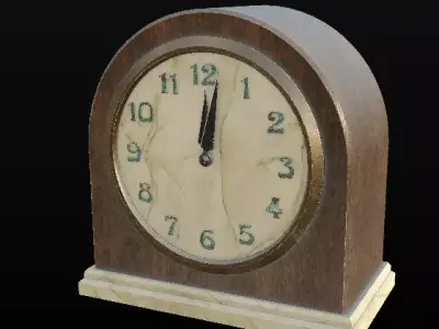 Antique Clock Low-poly 3D model