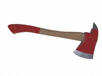 Fire Axe Low-poly PBR Free low-poly 3D model