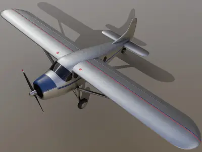 Light Aircraft 3D model 2