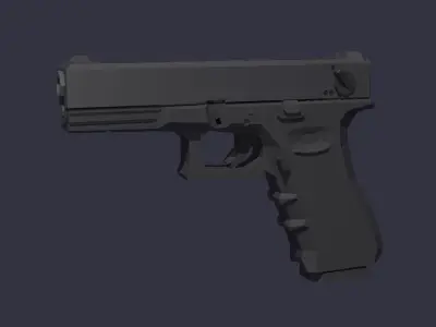 Glock-18 C lowpoly stylized Low-poly 3D model