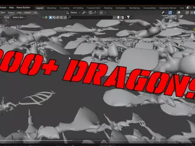 Dragons Free sample Free 3D model