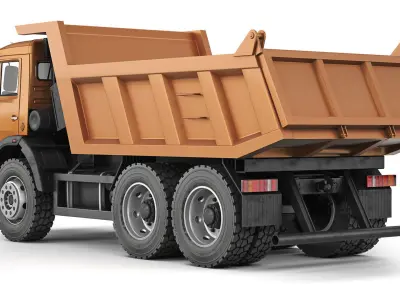 Kamaz 65111 tipper 2003 3D model