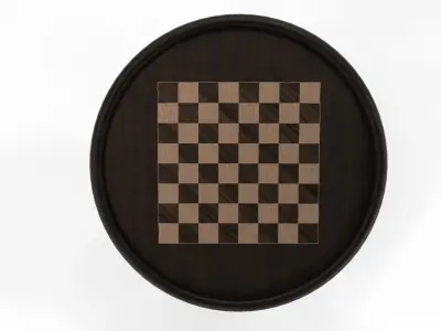 Antique Chess table 3D model