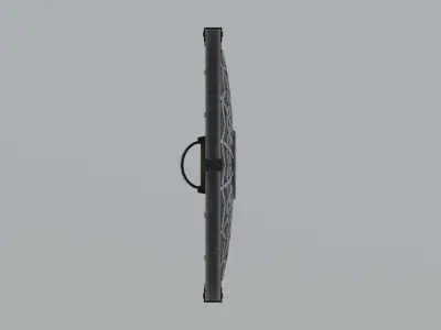 Medieval round  shield Low-poly 3D model