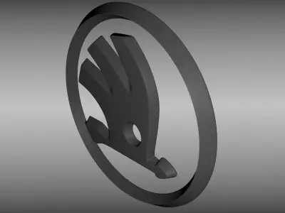 skoda logo 3D model Subdivision ready
