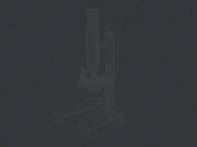 Antique Microscope Low-poly 3D model