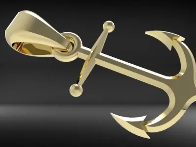 Anchor Pendant  3D print model