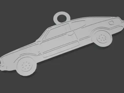 Taunus TC1 GT Silhouette Keychain - 3D Printable Model  3D print model