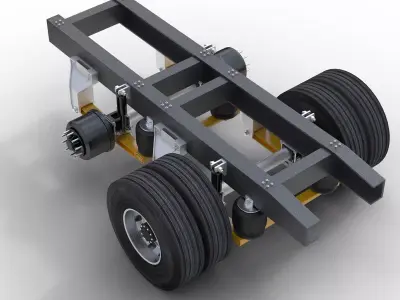 Truck Trailer Chassis 3D model