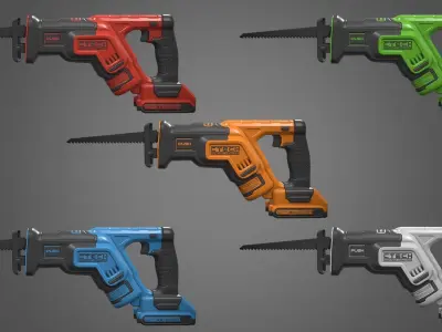Reciprocating Saw Low-poly 3D model purchase