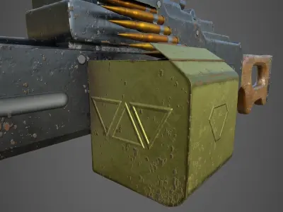 Lowpoly PK wooden rifle 3D model