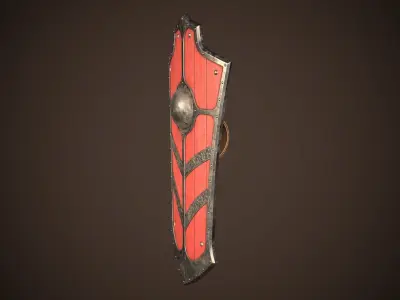 Knight Shield 03 Low-poly 3D model