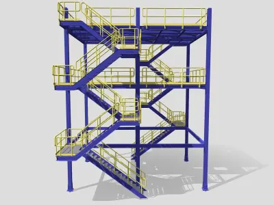 Process Plant UAE - Steel Structure 3D model