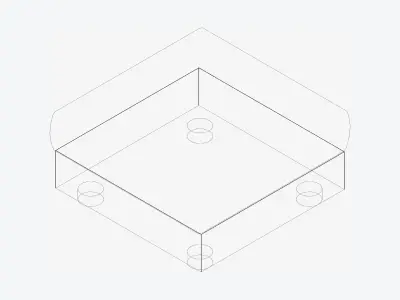 Seat - Ottoman - Simplicity - Comfort Low-poly 3D model