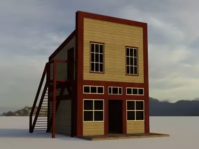 General Store Low-poly 3D model purchase