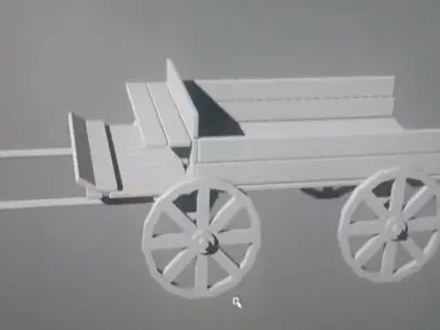 Farming wagon Free low-poly 3D model