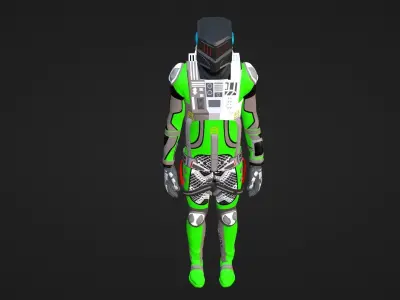 Robot Soldier - Assault Soldier Low-poly 3D model 16