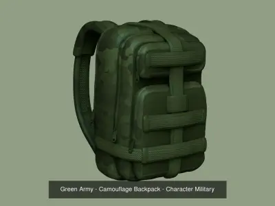 05 Military Backpacks - Army or Soldier Character