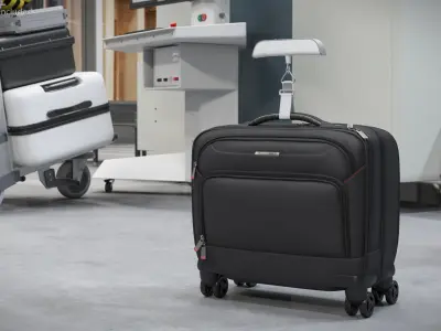 Handheld Checked Luggage with Scale Laptop Bag 3D model