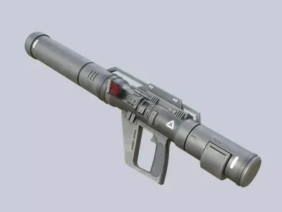 Scifi bazooka Low-poly 3D model purchase