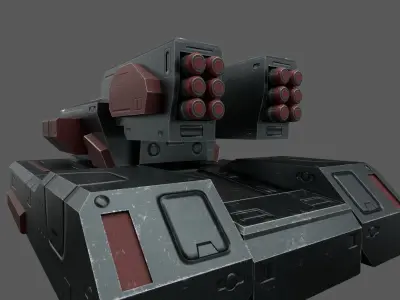 SCI FI TANK IV Low-poly 3D model