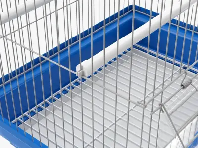 Flat top bird cage 3D model