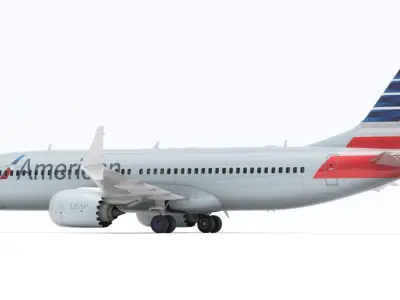 Boeing 737-800 MAX American Airlines 3D model