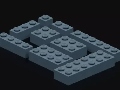 Lego Bricks Free 3D model