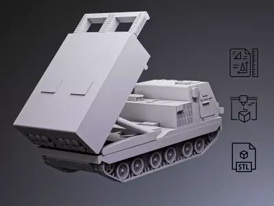 M270 MLRS Rocket System RoZ 3D print model