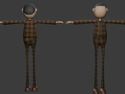 Stylish Basic Human  Low-poly 3D model