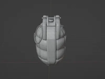 Mills Bomb Low-poly 3D model