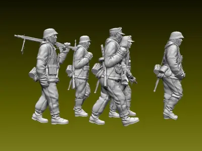 German soldiers 3D print model shop