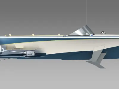 Volga Boat 3D model