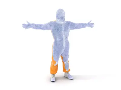 Yellow Protective Suit model pack Low-poly 3D model