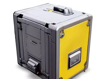 SciFi Storage Container Game Asset Low-poly 3D model purchase