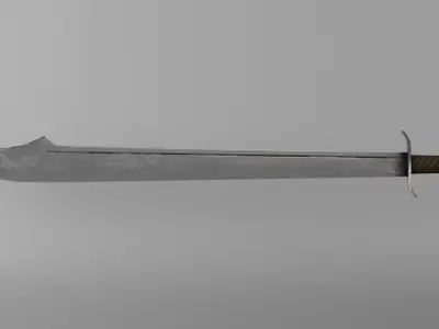 Falshion sword Free low-poly 3D model