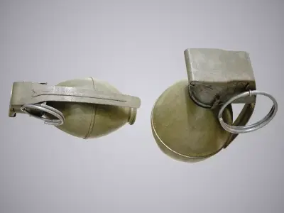 Hand Grenade Free low-poly 3D model get