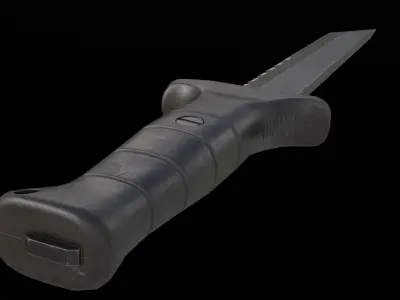 KM 2000 Knife Low-poly 3D model