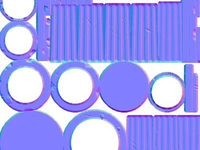 pillar set of circles Free 3D model