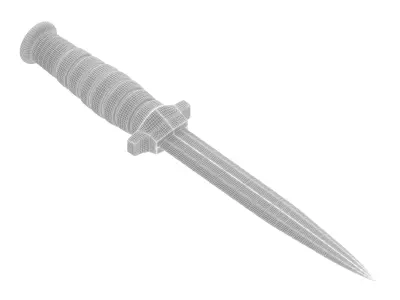 battle knife v9 3D model