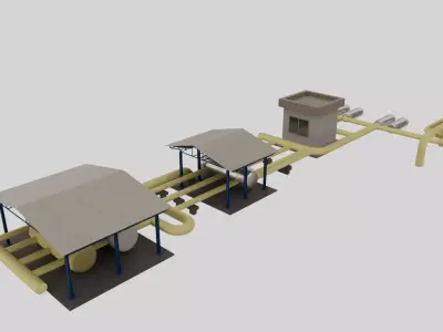 Gas Metering Station  3D model