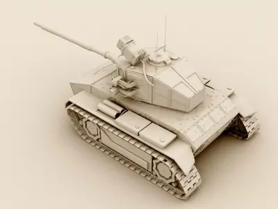Tank vehicle military 3D model