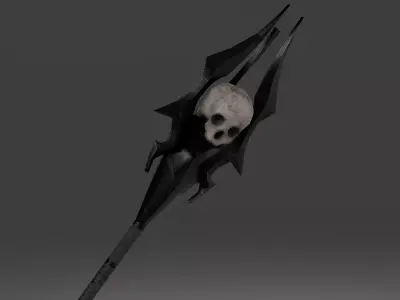 Necromancer Staff  Low-poly 3D model