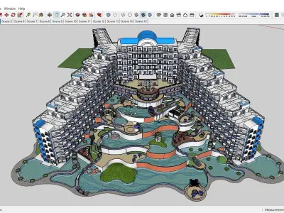 Sketchup Hotel 188 3D model