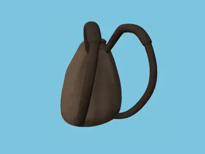 Star Leather Backpack - Character Fashion Design Low-poly 3D model