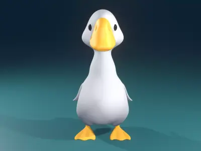 Mr Duck Game Ready Low-poly 3D model